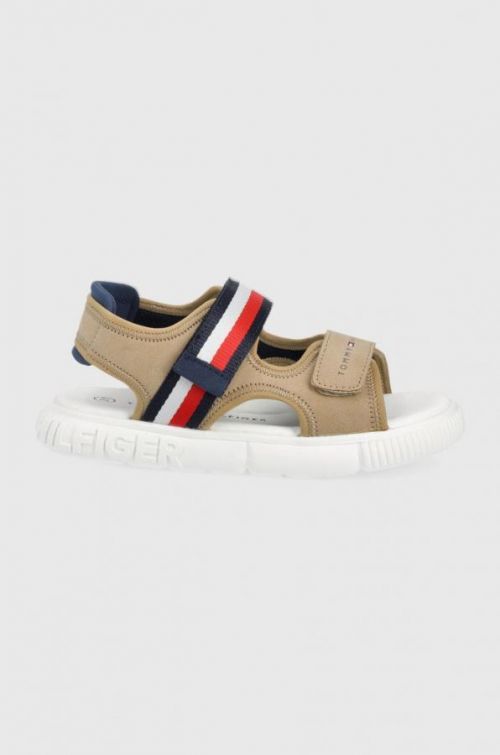 Detské sandále Tommy Hilfiger béžová farba