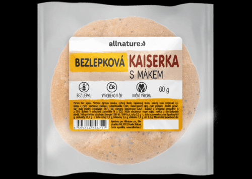 ALLNATURE Bezlepková kaiserka s makom čerstvá 60 g