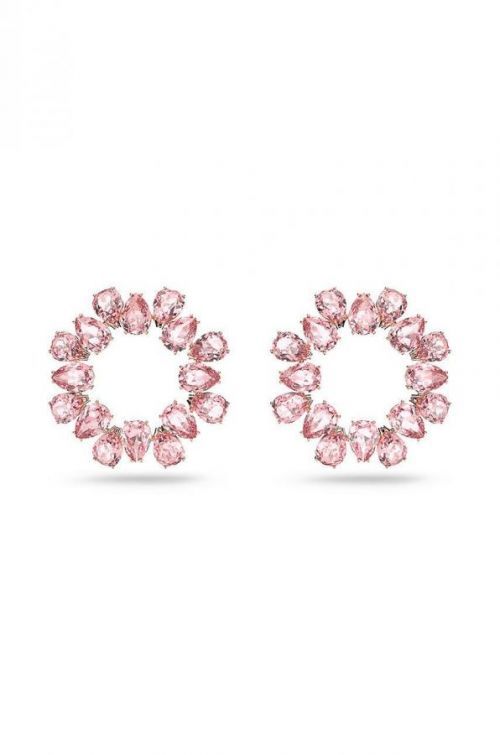 Náušnice Swarovski ružová farba