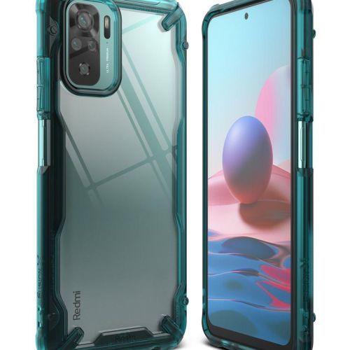 Ringke Fusion X Cover Gel TPU puzdro pre Xiaomi Redmi Note 10 / Xiaomi Redmi Note 10S - Zelená KP14925