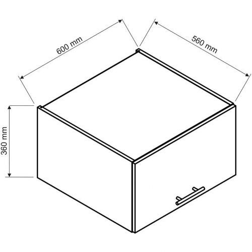 Kuchynská skrinka Oscar W60OKGR / 560 biely lesk/biela