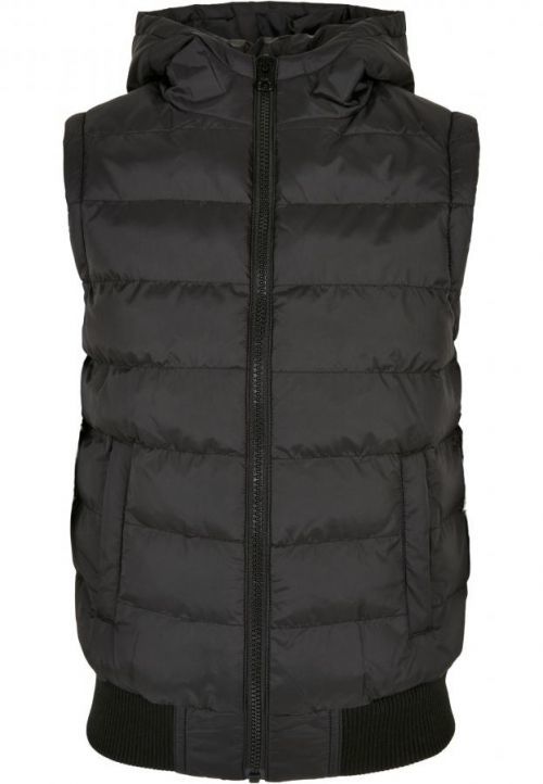 Urban Classics Boys Small Bubble Hooded Vest black/black - 110/116