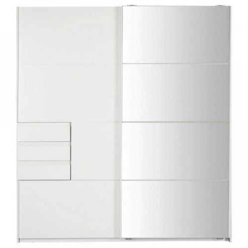 Skriňa S Posuvnými Dverami Oldenburg Biela/zrkadlo