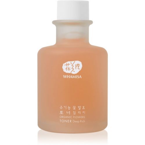 WHAMISA Organic Flowers Toner Deep Rich hydratačné a vyživujúce tonikum pre suchú a podráždenú pleť 300 ml