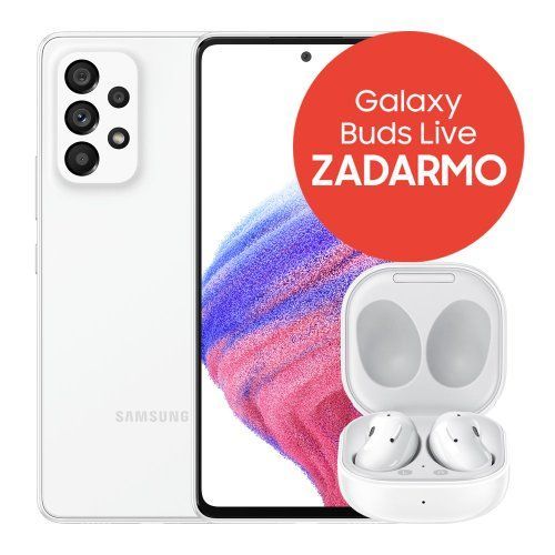 Samsung Galaxy A53 5G 6GB/128GB A536 Dual SIM, Biela - SK distribúcia