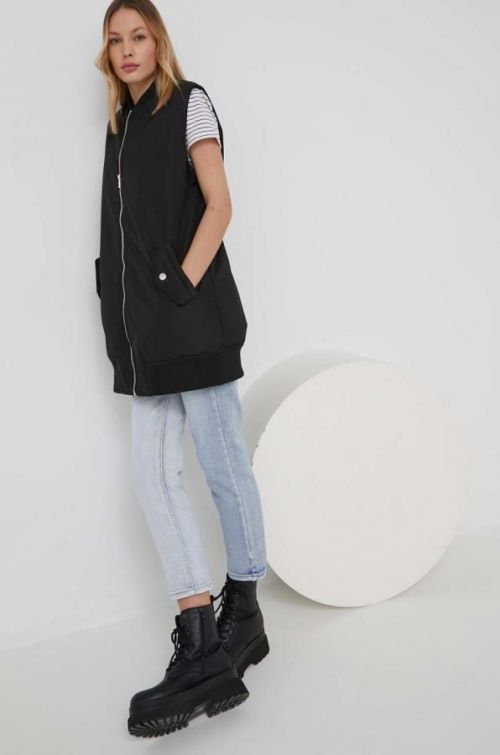 Vesta Answear Lab dámsky, čierna farba, prechodný