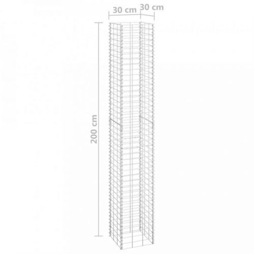 Gabiónový vyvýšený záhon 3 ks kov Dekorhome 30x30x50 cm   