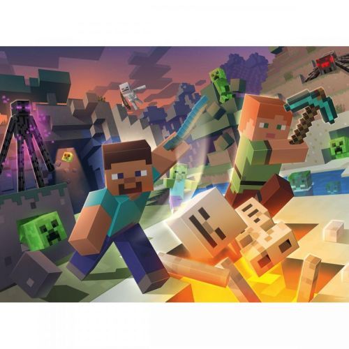 Ravensburger puzzle 133338 Minecraft Monštrá z Minecraftu 100XXL dielikov