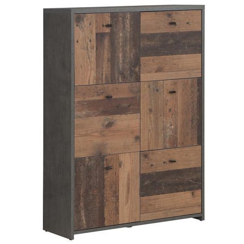 36FO+KOMODA BEST CHEST 6D SQNK321-C764 OLD WOOD VIN/BETON