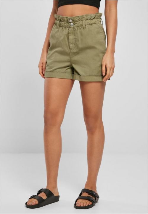 Urban Classics Ladies Paperbag Shorts khaki - 26