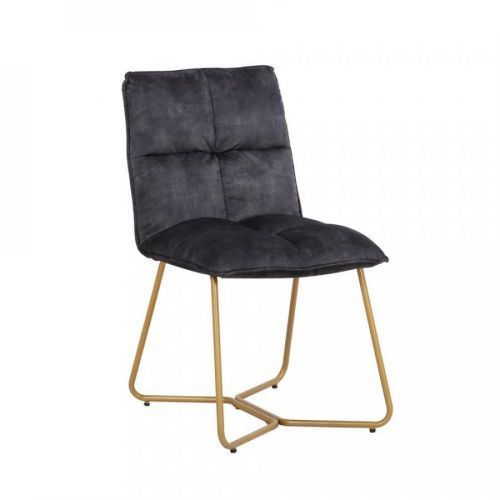 Stolička Zo Zamatu Fonia - Tmavosivá