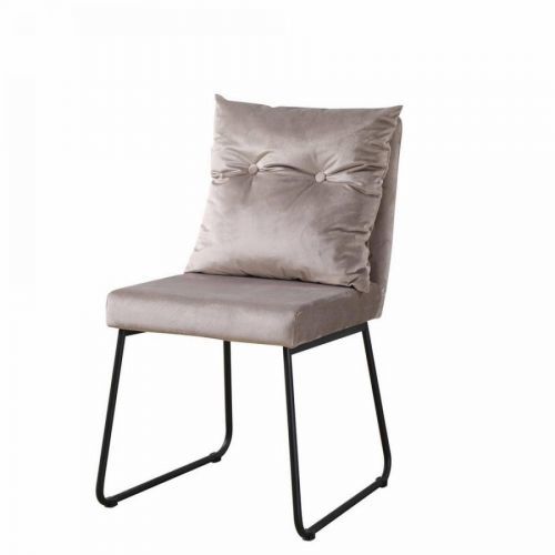 Stolička Zo Zamatu Bono - Sivohnedá