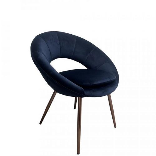 Stolička Zo Zamatu Levi Tmavomodrá