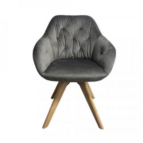 Stolička Zo Zamatu Jona Sivohnedá