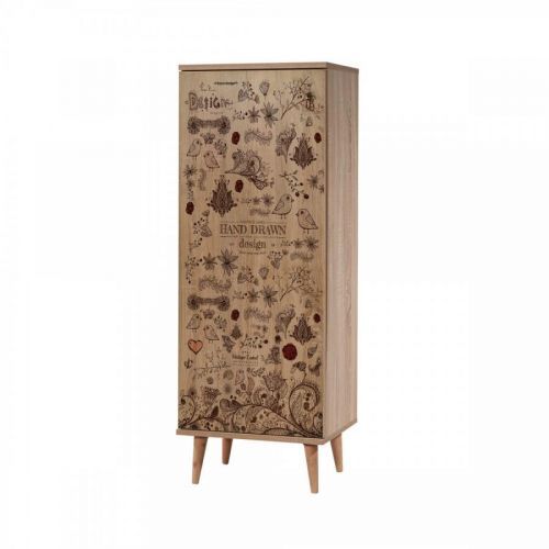 Botník Filinta Birds 50×135 cm dub sonoma