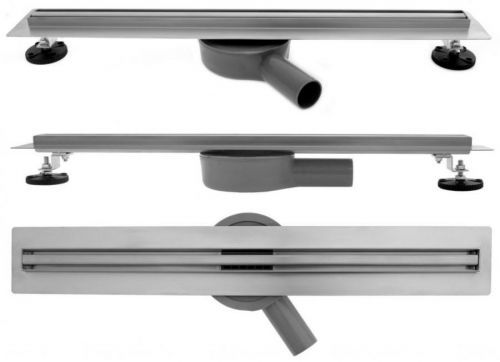 REA - Lineárne odtokový žľab + sifón + nožičky + rošt Neo 1000 SLIM PRO REA-G8404