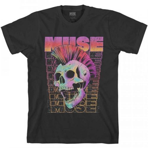Muse tričko Mowhawk Skull Čierna XXL