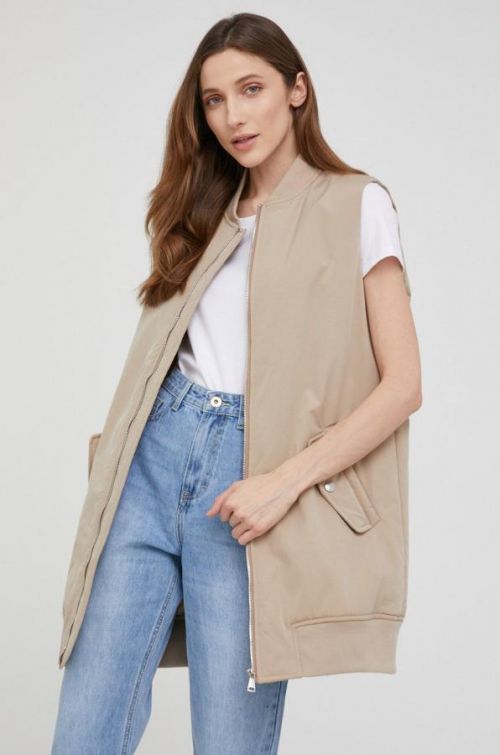 Vesta Answear Lab dámsky, béžová farba, prechodný