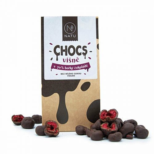 Natu Chocs Višne v 70% horkej čokoláde 100 g