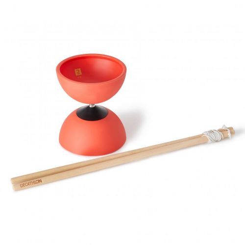 Diabolo 100 s drevenými paličkami červené