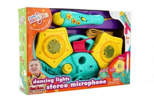 TEDDIES Mikrofon karaoke plast na baterie se světlem se zvukem