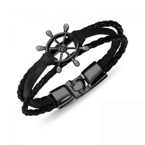 Pánsky Náramok Wheel-Čierna KP15249