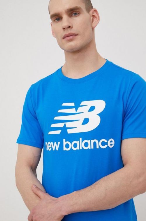 Bavlnené tričko New Balance s potlačou