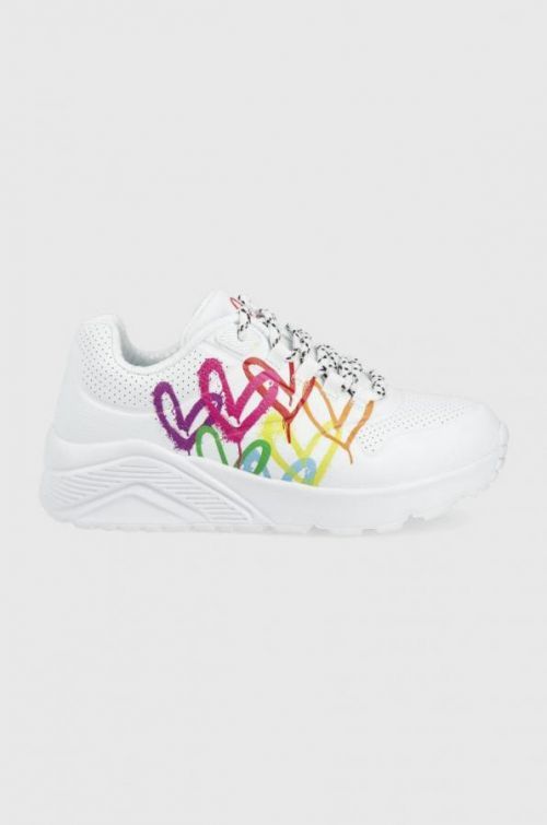 Detské tenisky Skechers biela farba
