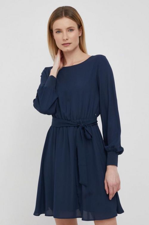 Šaty Pepe Jeans tmavomodrá farba, mini, áčkový strih