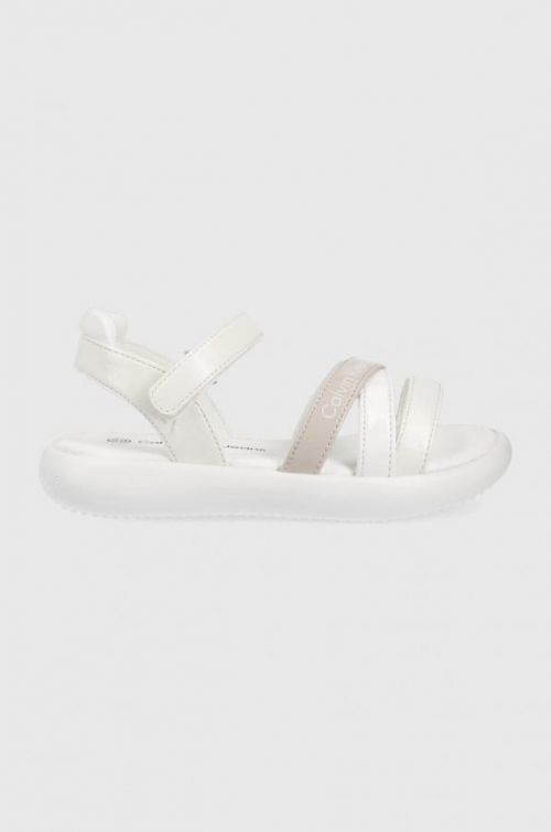 Detské sandále Calvin Klein Jeans biela farba