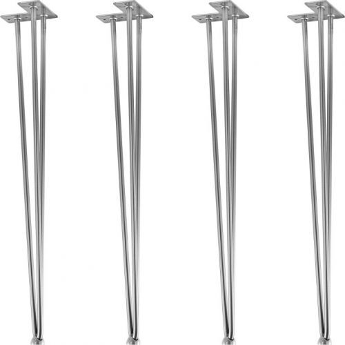 STILISTA nábytková noha z 3 tyčiek, 71 cm, strieborná