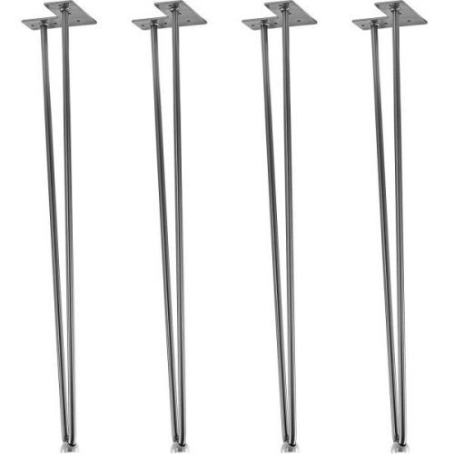 STILISTA nábytková noha z 2 tyčiek, 71 cm, strieborná