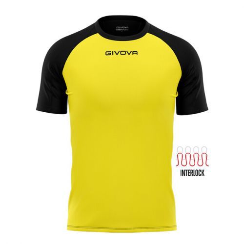 SHIRT CAPO INTERLOCK GIALLO/NERO Tg. 3XS