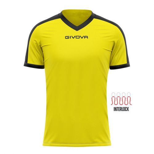 SHIRT REVOLUTION INTERLOCK GIALLO/NERO Tg. S