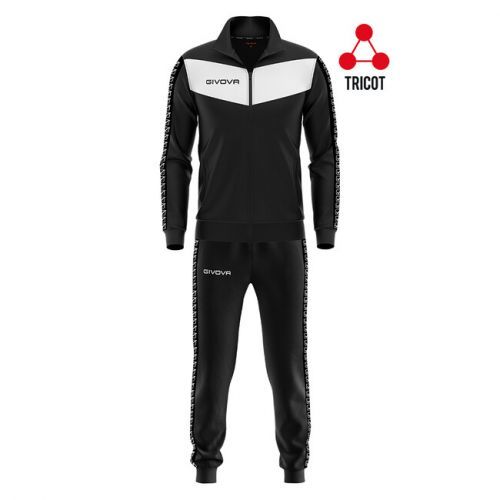 TUTA BANDA VISA TRIACETATO NERO/BIANCO Tg. 4XL