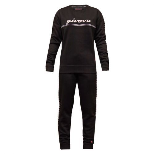 TUTA DONNA 100 G/COLLO CON BANDA IN FELPA NERO/NERO Tg. M