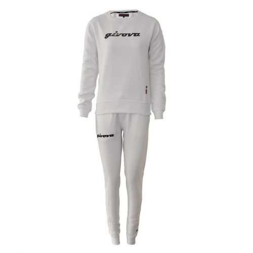 TUTA DONNA 104 G/COLLO CON PAILLETTES IN FELPA BIANCO/NERO Tg. XL