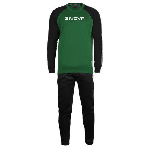 TUTA ITALIA UOMO 102 G/COLLO felpa CON BANDA VERDE/NERO Tg. XL