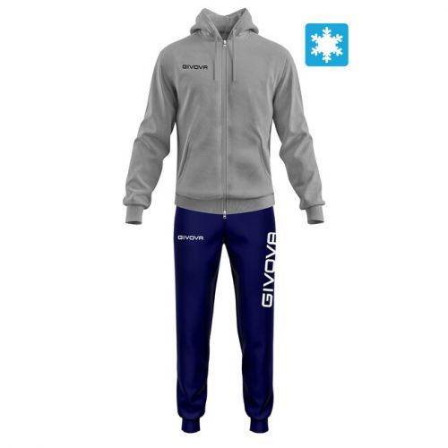 TUTA KING FELPA GRIGIO/BLU Tg. XL