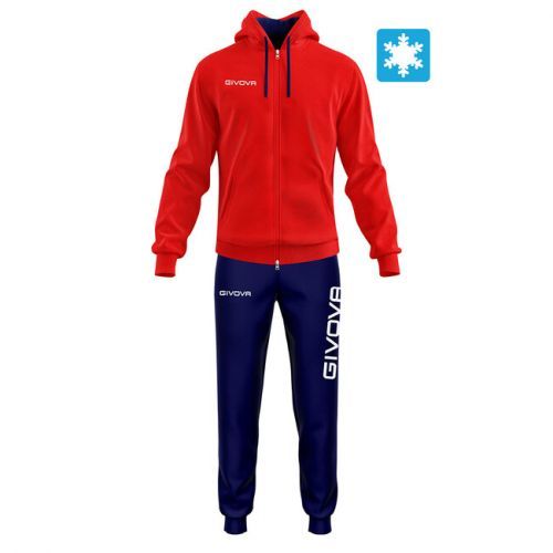 TUTA KING FELPA ROSSO/BLU Tg. M