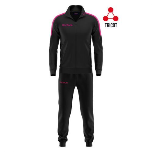 TUTA REVOLUTION FLUO TRIACETATO NERO/FUXIA FLUO Tg. 2XL