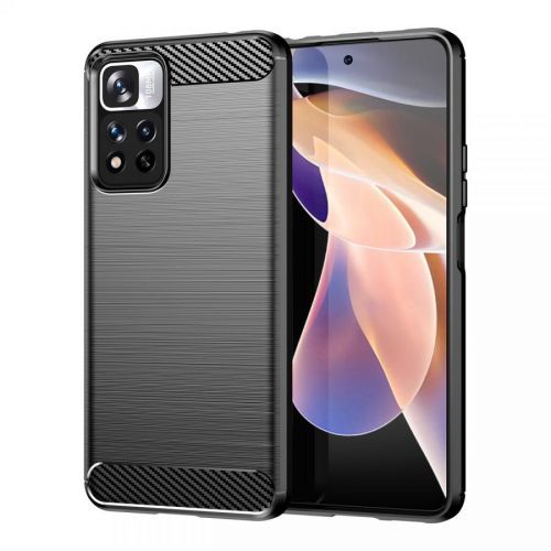 Puzdro Carbon Bush TPU pre Xiaomi Redmi Note 11 Pro/Poco X4 NFC  - Čierna KP15279