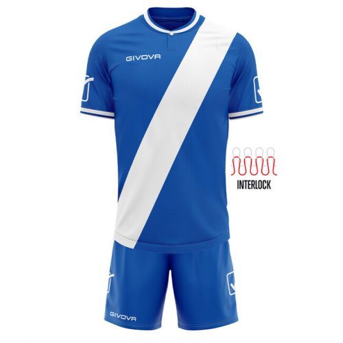 KIT PLATE AZZURRO/BIANCO Tg. M