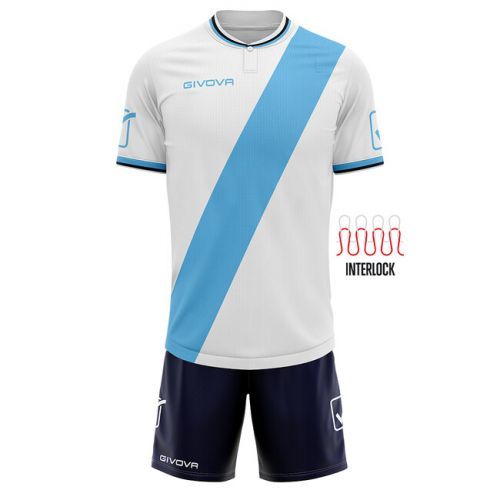 KIT PLATE BIANCO/CELESTE Tg. M