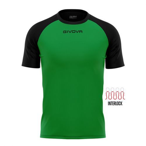 SHIRT CAPO INTERLOCK VERDE/NERO Tg. M