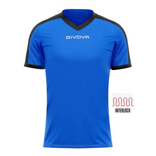 SHIRT REVOLUTION INTERLOCK AZZURRO/NERO Tg. M