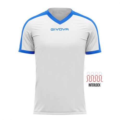 SHIRT REVOLUTION INTERLOCK BIANCO/AZZURRO Tg. 2XL
