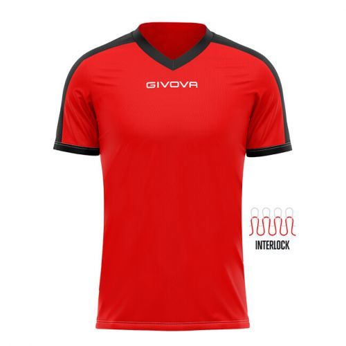 SHIRT REVOLUTION INTERLOCK ROSSO/NERO Tg. 4XS