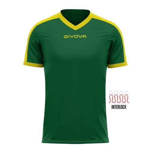 SHIRT REVOLUTION INTERLOCK VERDE/GIALLO Tg. M