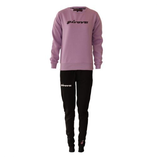 TUTA DONNA 104 G/COLLO CON PAILLETTES IN FELPA VIOLA/NERO Tg. XL